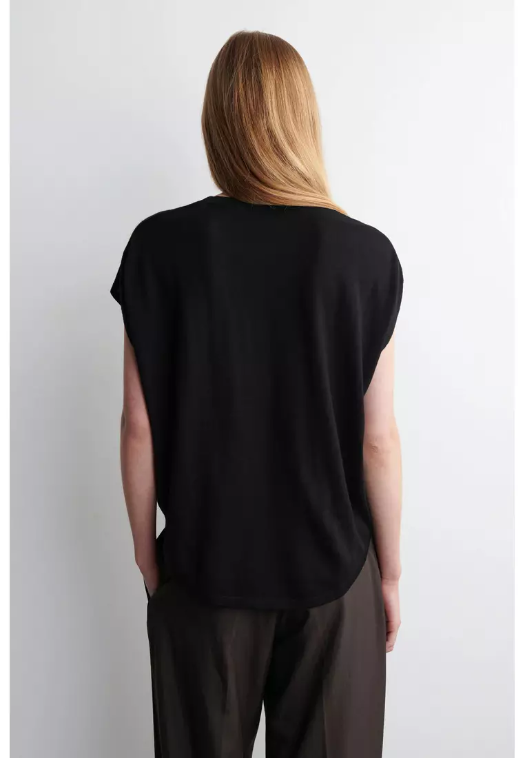 CIRCLE-CUT MERINO WOOL TOP