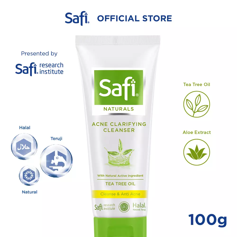 Jual Safi Safi Naturals Clarifying CLeanser Tea Tree Oil 100gr - Foam ...