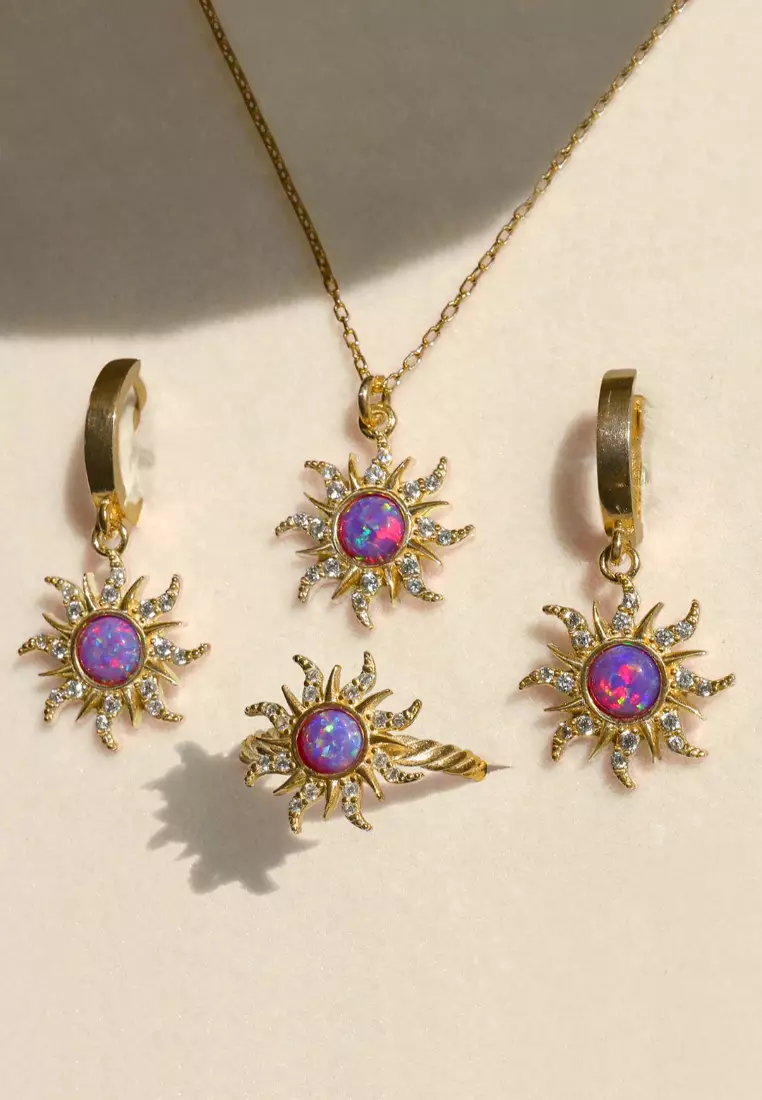 Rapunzel Opal Sun Drop Earrings