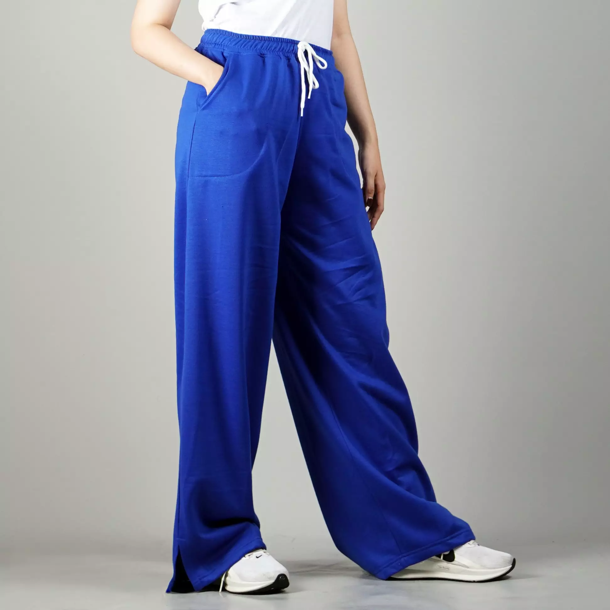JISOO Celana Panjang Baggy Pants Celana Baggy Loose Pants Wanita - BIRU