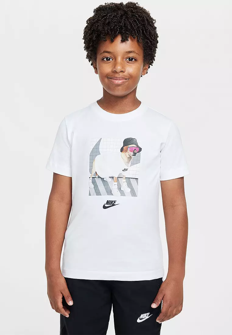 White nike shirt kids hotsell