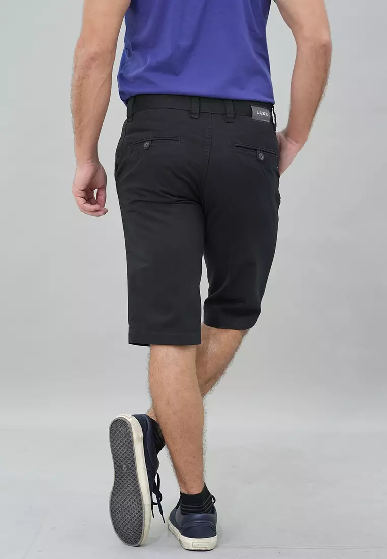 LGS - Celana Chinos Pendek Pria Warna Hitam CSS.787.054.003.C