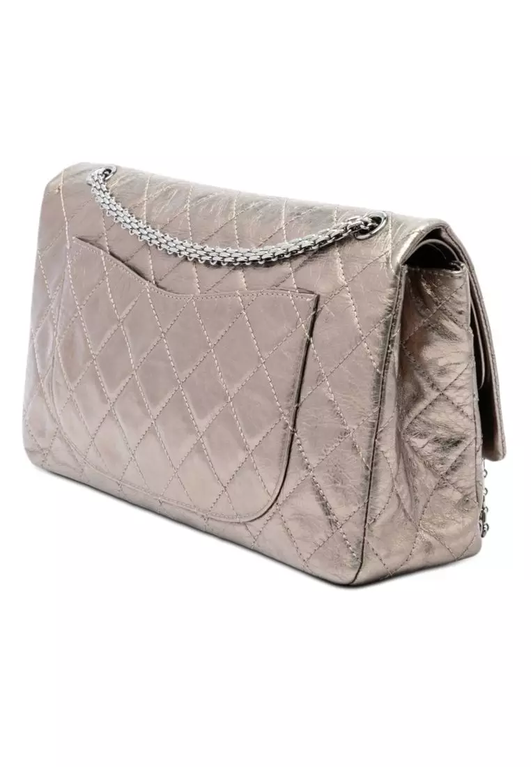 Pre-Loved Chanel Metallic Aged Calfskin Reissue 2.55 Double Flap 227