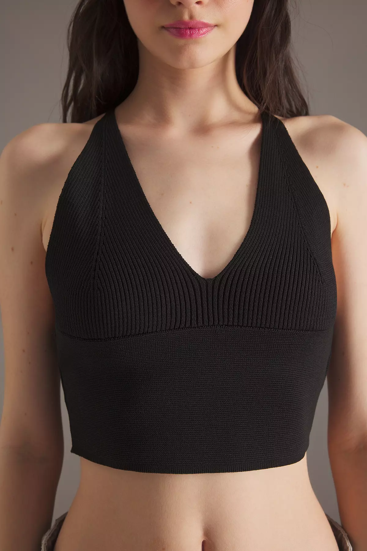 Strappy Knitted Crop Top