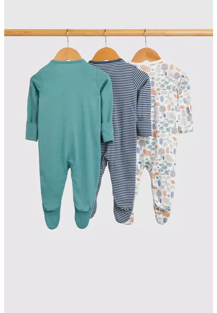 Mothercare Bear Baby Pyjamas - 2 Pack