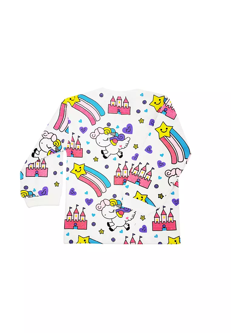 Skabe Setelan Piyama Bayi Anak Perempuan Unicorn 3453