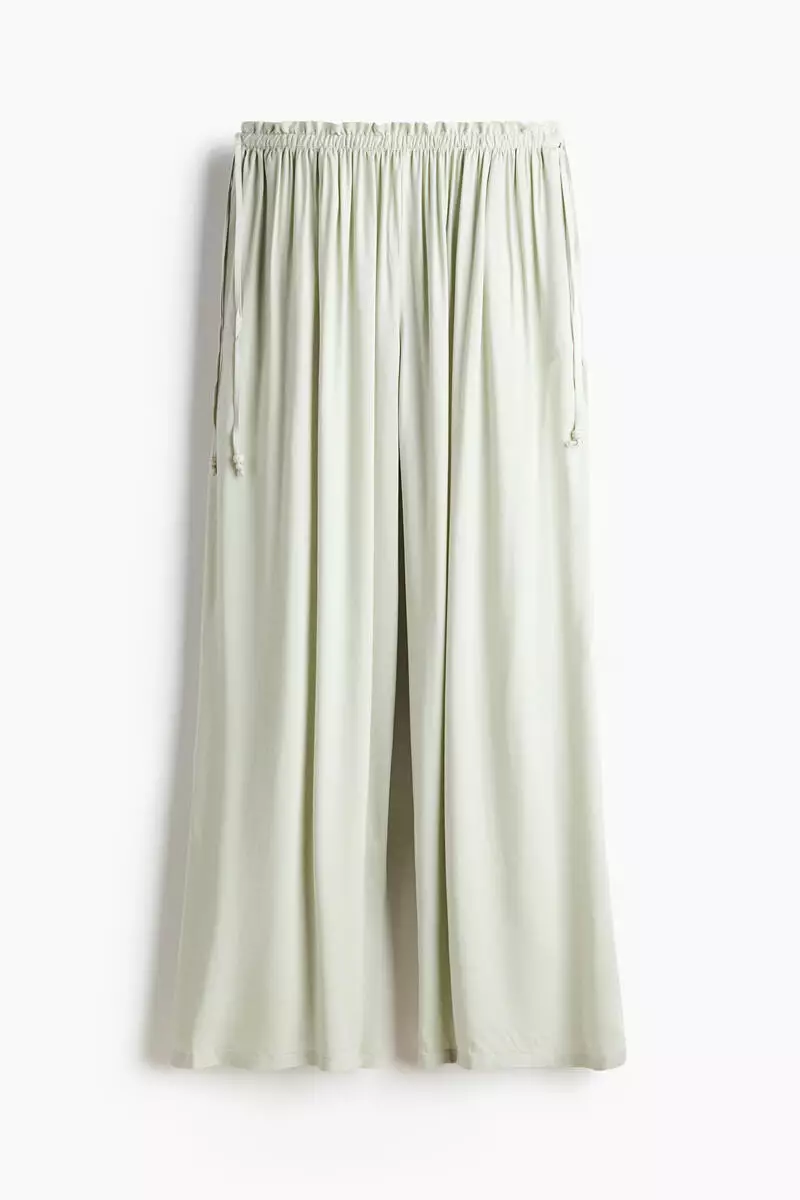 Wide drawstring trousers