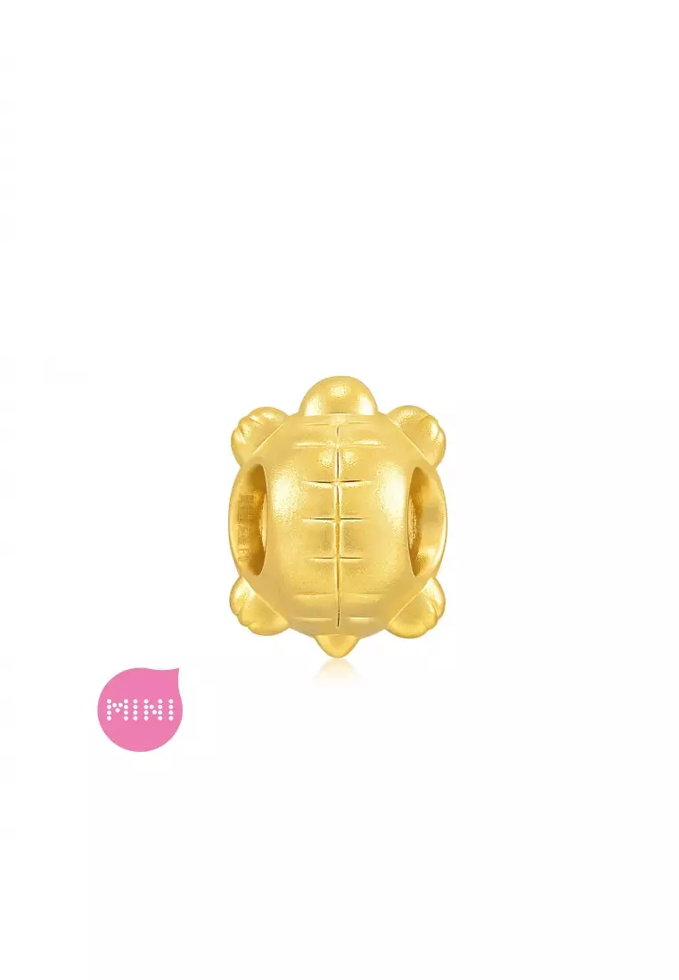 999 24K Solid Gold Cultural Mini Tortoise Charm 92659C (Bracelet not included)