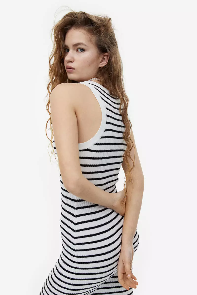 Rib-knit Bodycon Dress