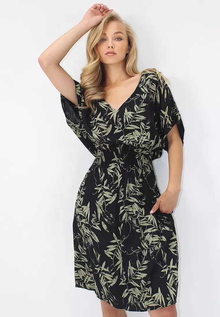 Viscose V-Neck Dress