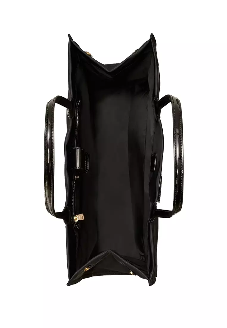 Ella Patent Tote Bag Black 90479