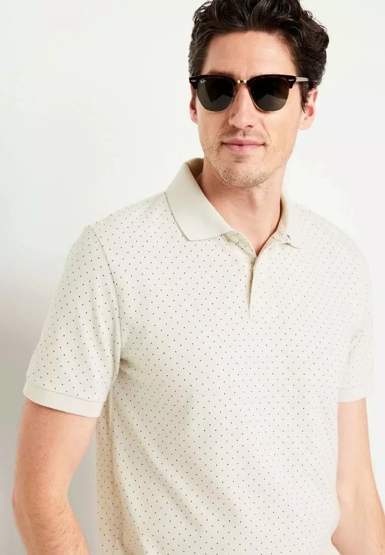 Classic Fit Pique Polo For Men