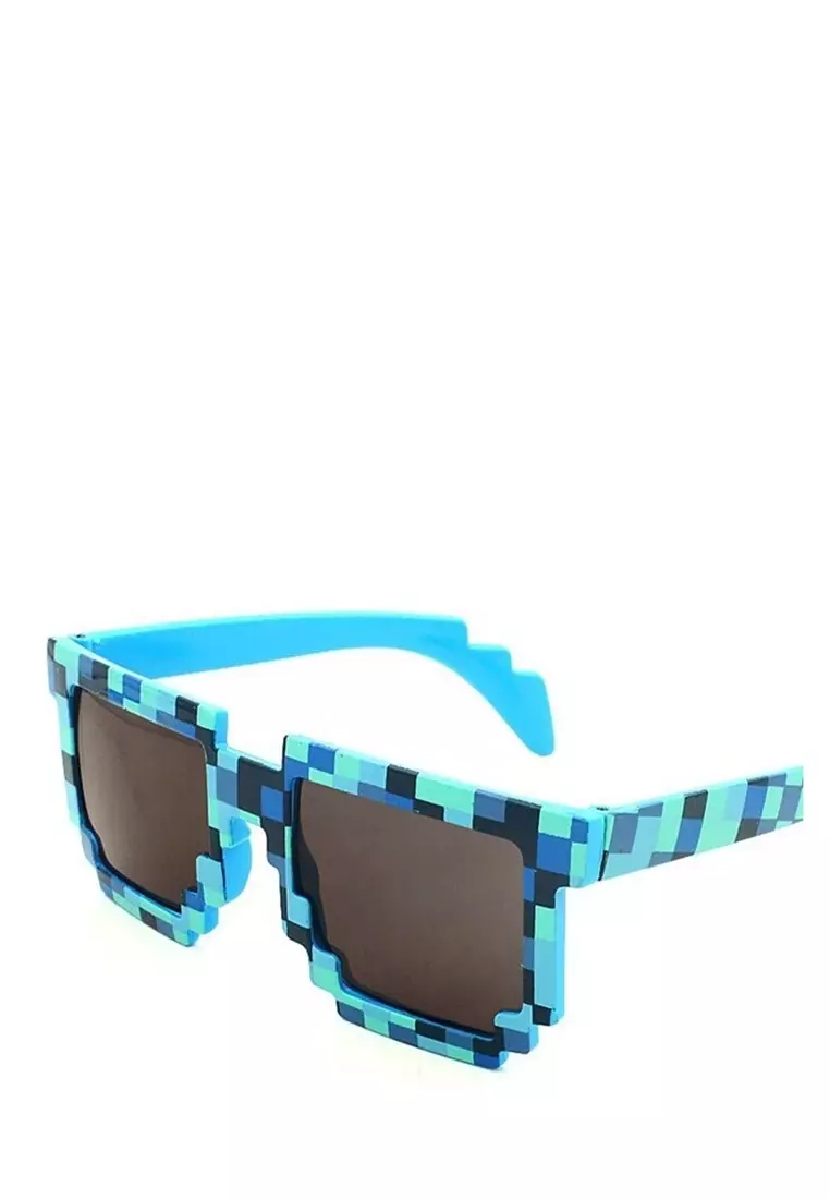 Twinx Kacamata Anak Model Pixel Minecraft Mosaics UV400 Frame Material PC ORIGINAL - Blue