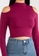 Cotton On purple Seamless Cut Out Shoulder Long Sleeves Top 30AE5AAE63EBE3GS_2