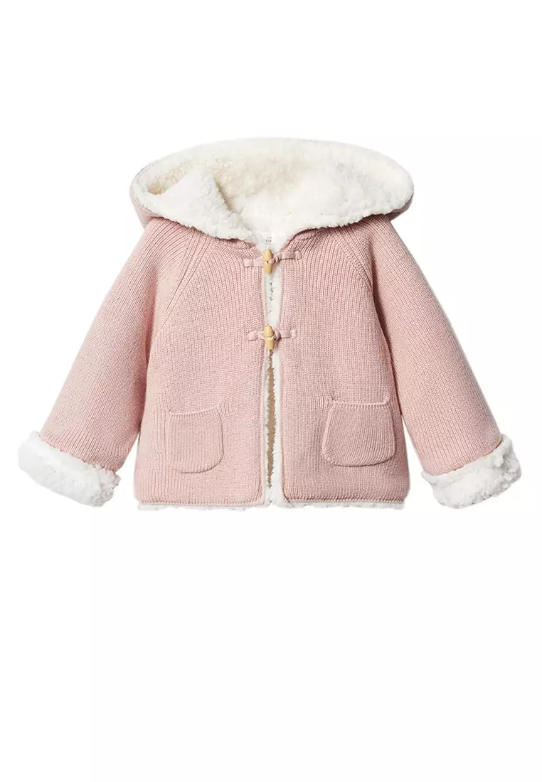 Baby faux fur cardigan sale