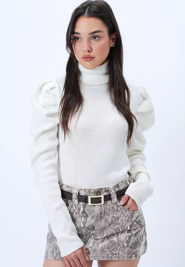 Turtleneck Princess Sleeve Sweater