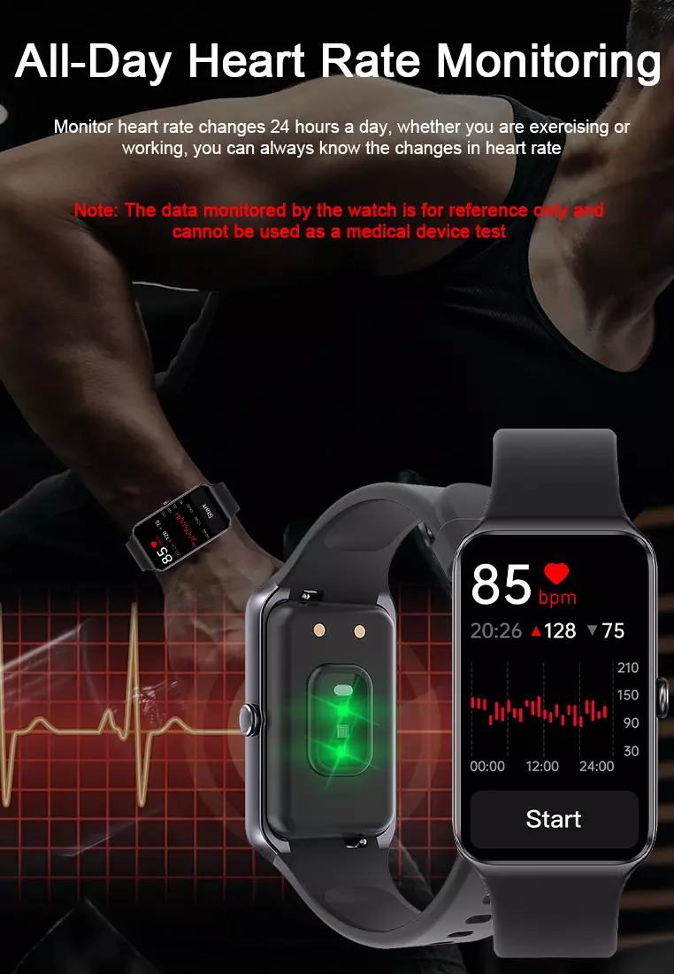 SmartBand C82 SmartWatch Multi-Sport Layar Terang 1.47'' Bluetooth Fitness Tracker Jam Pintar  pink