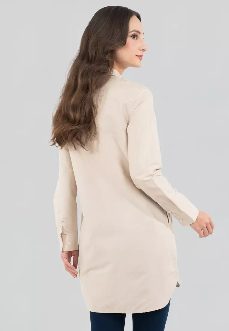 Polo Haus - Women’s Oxford Long Sleeve Shirt Dress WBSD008C