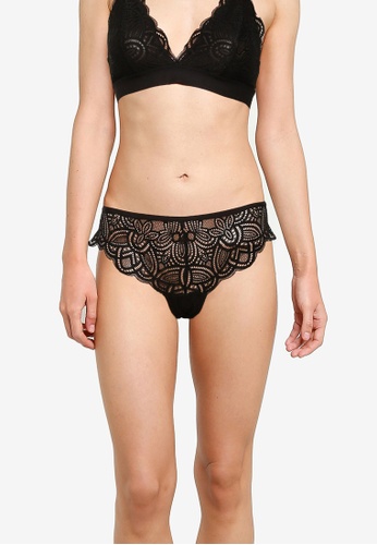 Old Navy black Olx Lace Cheeky Thong Singles 7C38AUS495D36FGS_1
