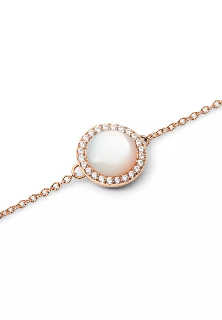 Audrey Bracelet Mother of Pearl Rose Gold - Unisex Bracelet for women and men stainless steel Bracelet DW Official Authentic Original
