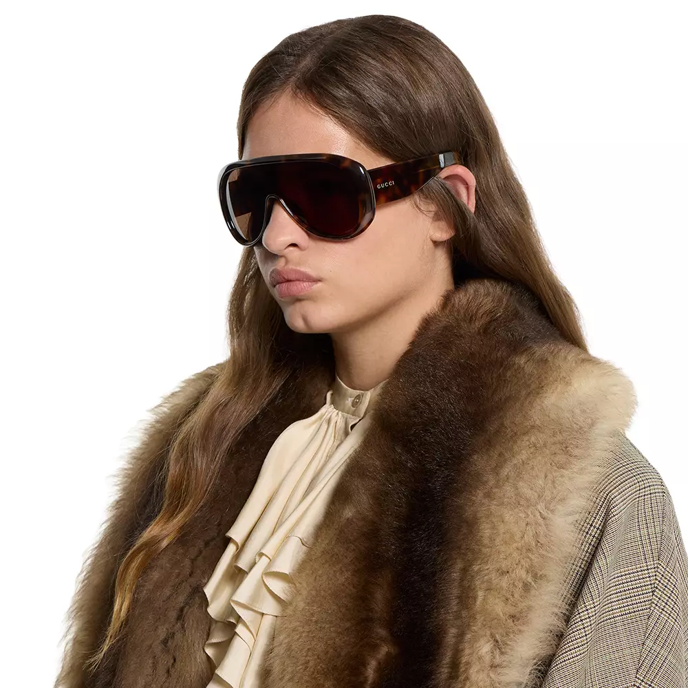 Rectangular Frame Sunglasses Dark Brown Tortoiseshell Brown Lens