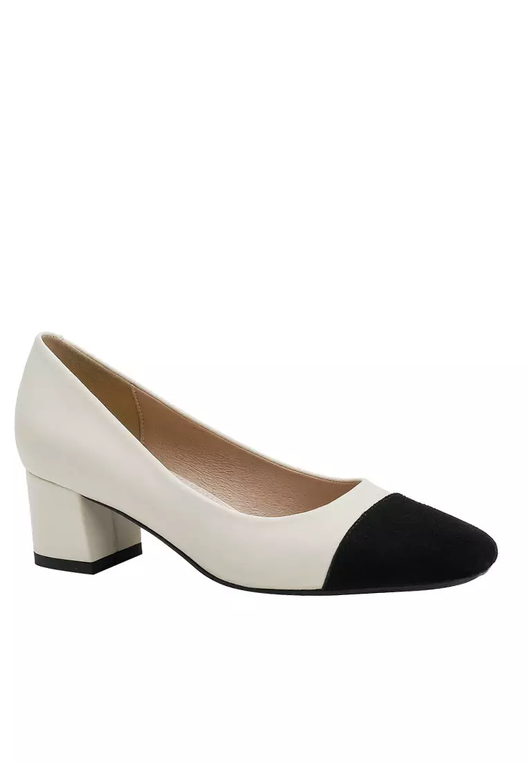 Discount on Twenty Eight Shoes  shoes - SKU: 5cm Color Matching Cow Suede Pumps Te215-2