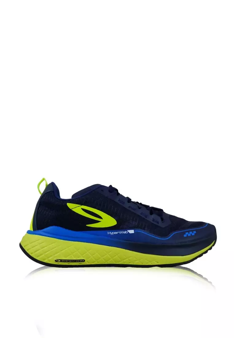 910 Nineten ULTRA EKIDEN 1.0 Sepatu Lari - HITAM IRIS/HIJAU NEON/BIRU MD