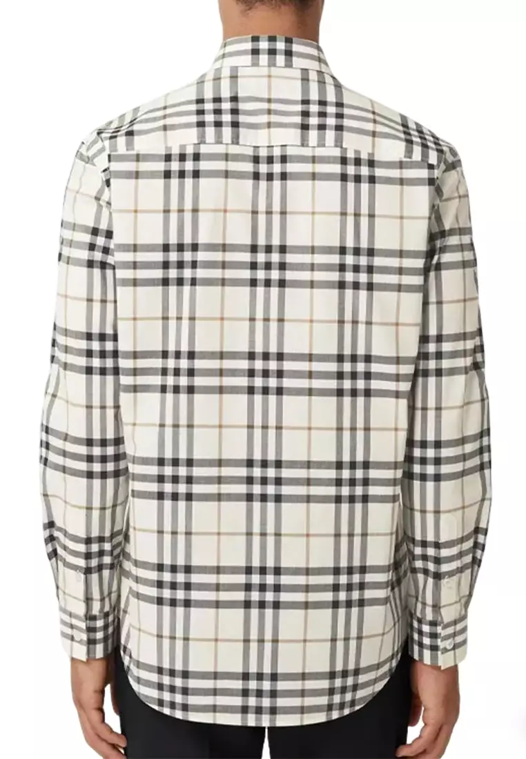 Men's Shirt in White Color Blocked 81043871