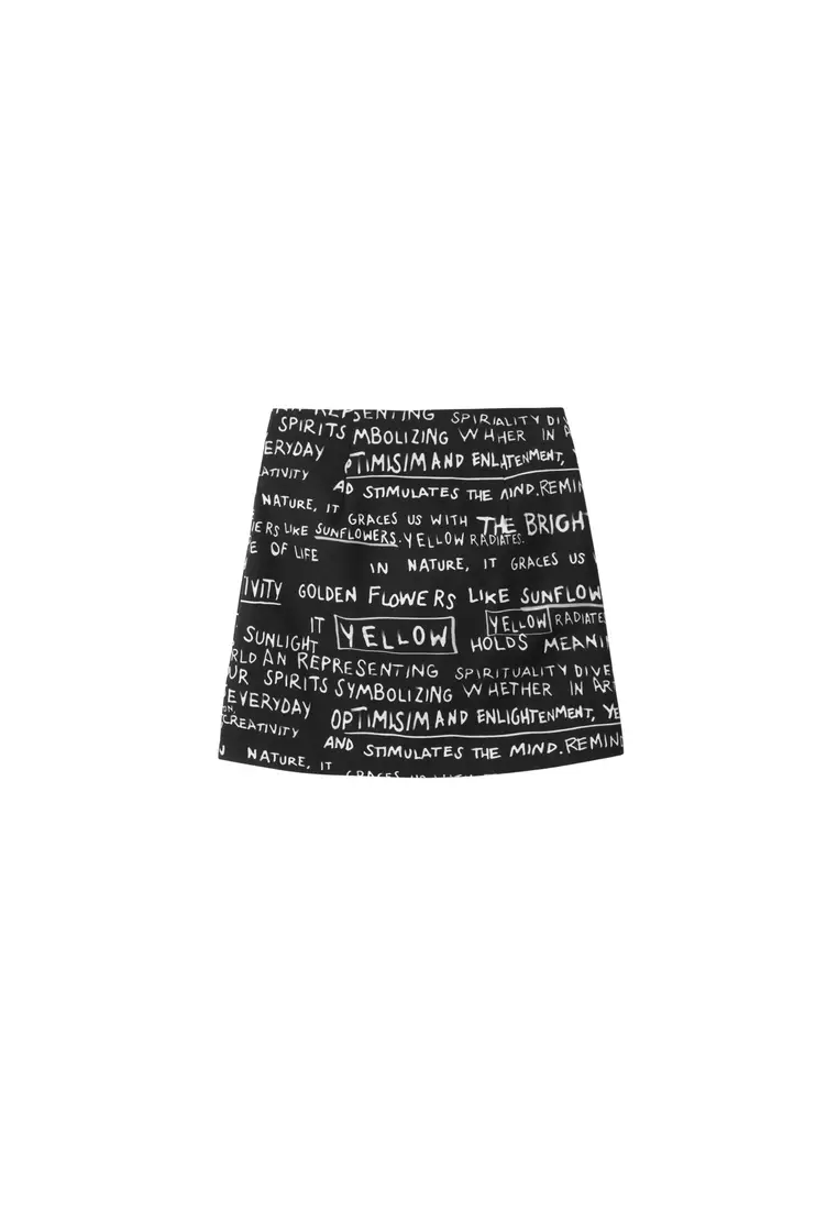 Desigual Woman Phrase print miniskirt.