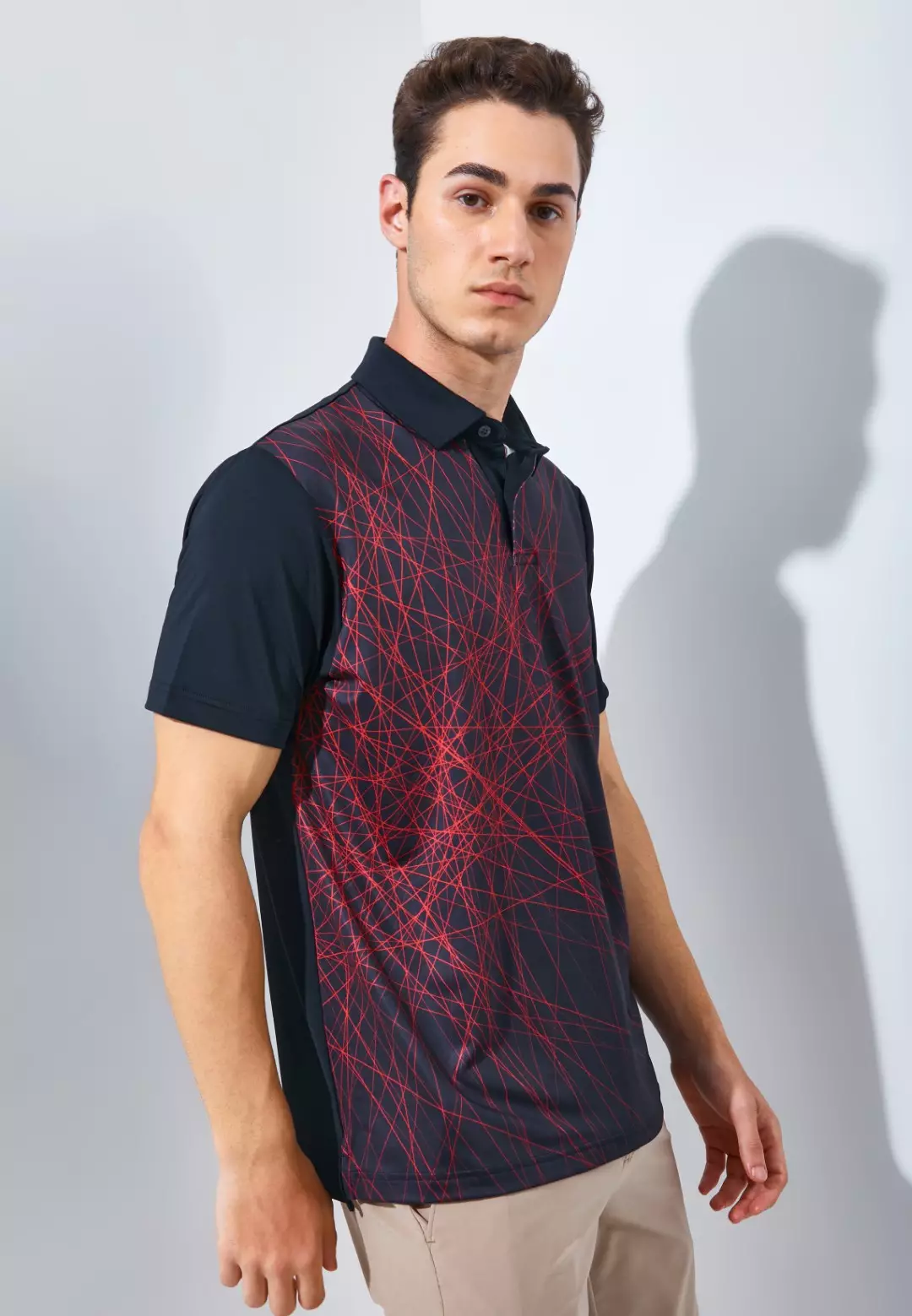 Jack Nicklaus Mojave Premium Fracture Print Polo Red Dune