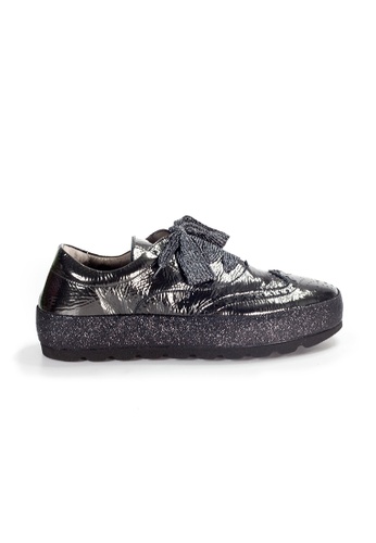Shu Talk black XSA Stylish Oxford Patent Leather Sneakers Shoes E380ESHDC273E7GS_1