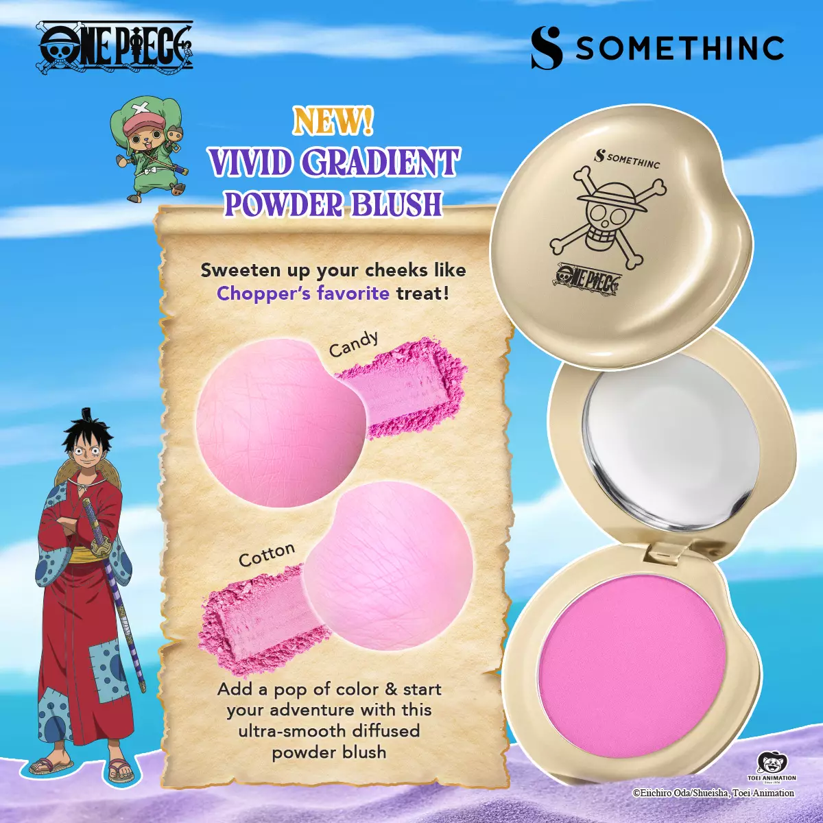 SOMETHINC Vivid Gradient Powder Blush - One Piece Edition - CANDY