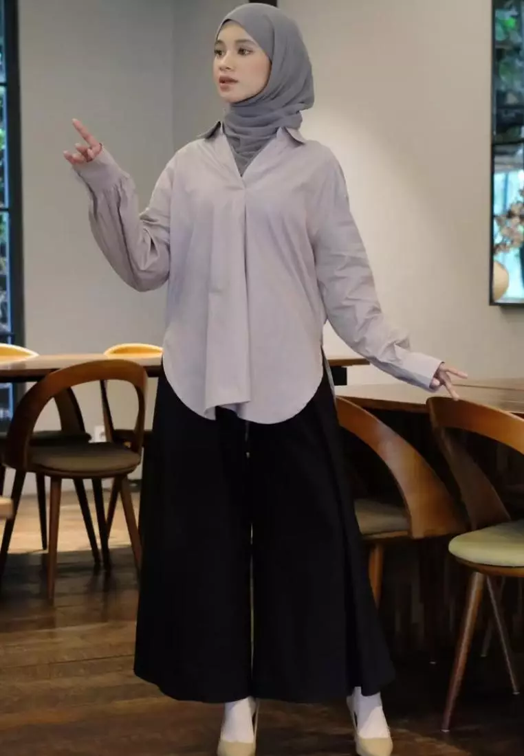 Viola Cotton Shirt - AbuAbu- Kemeja Basic Polos