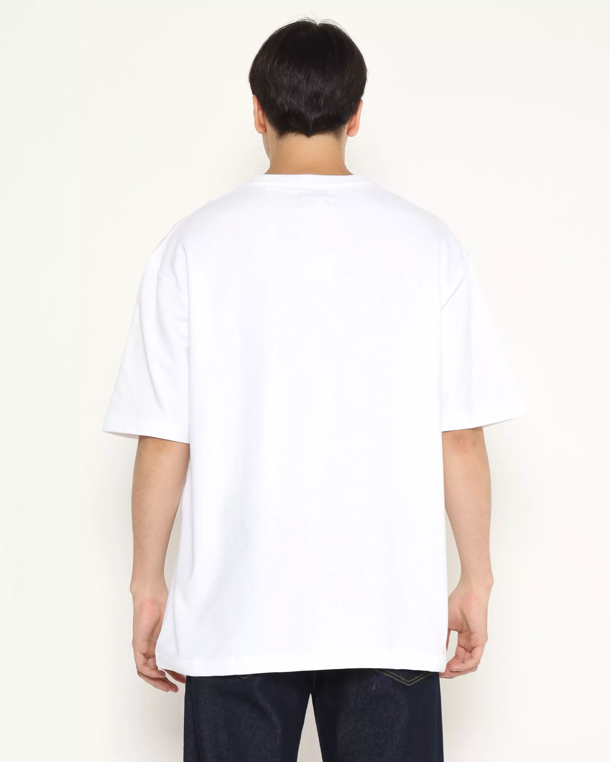 MEN'S WHITE PRINT CASUAL STREETWEAR SHORT SLEEVE T-SHIRT
