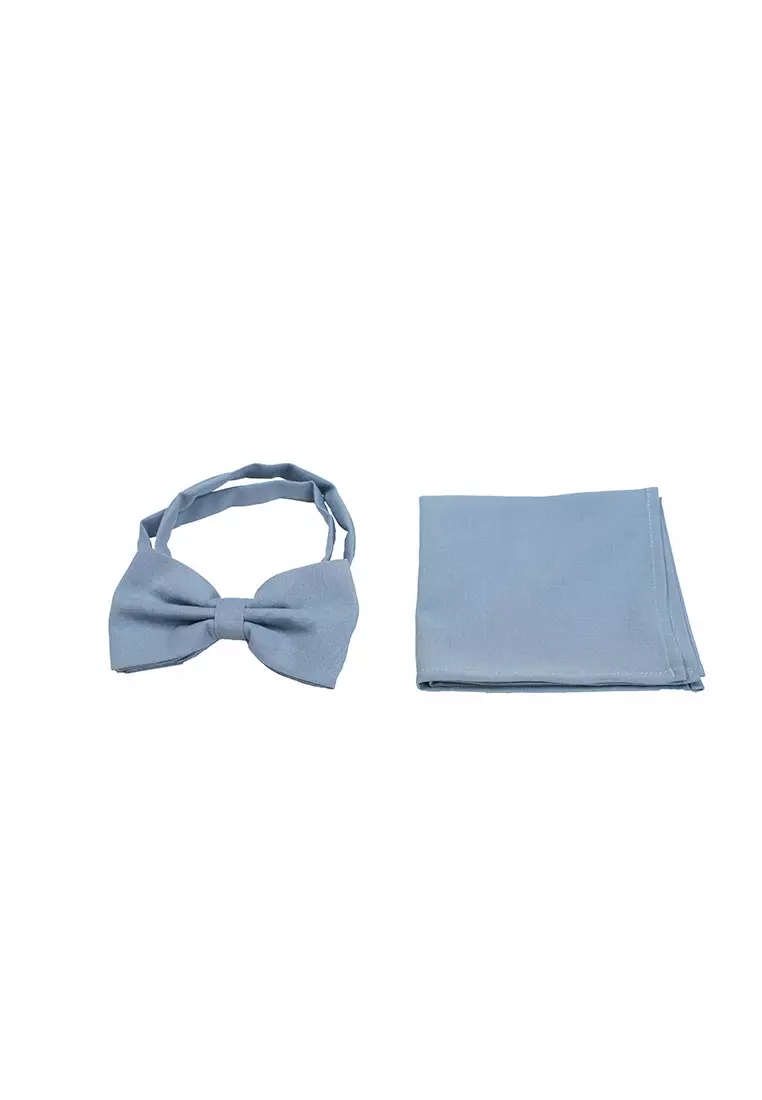 Houseofcuff Dasi Kupu Bowtie Pocket Square Saputangan Sky Blue A29