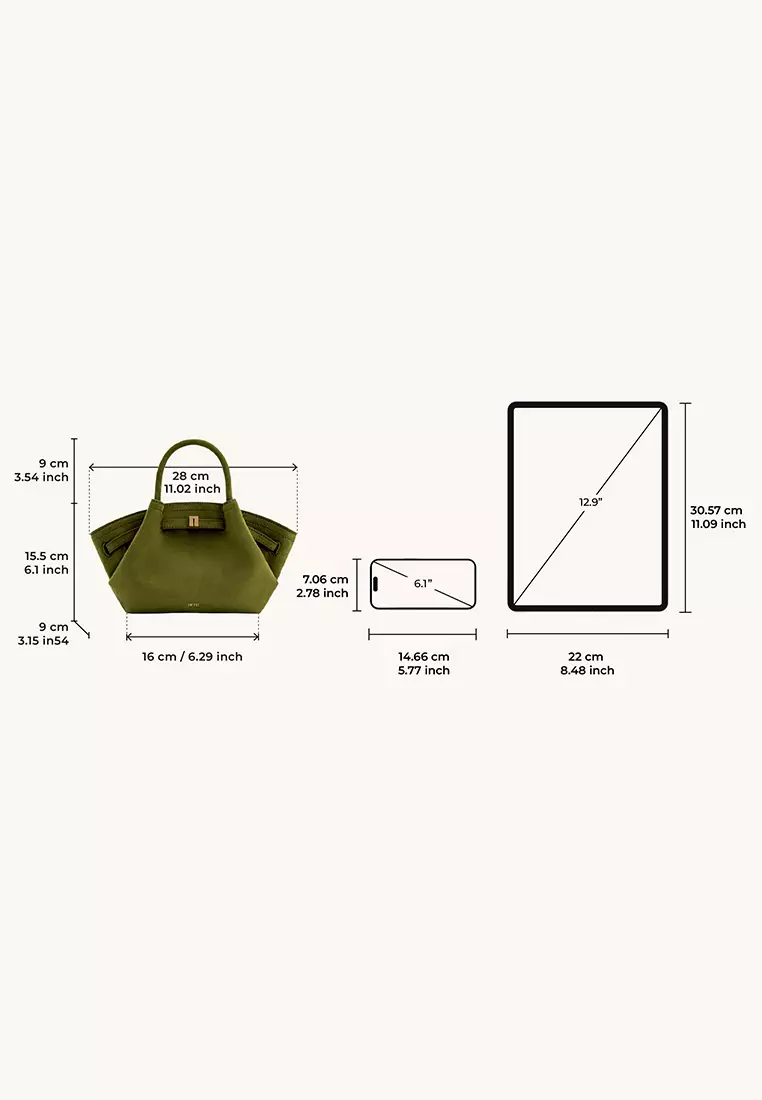 JW Pei Hana Mini Faux Suede Tote Bag - Dark Olive