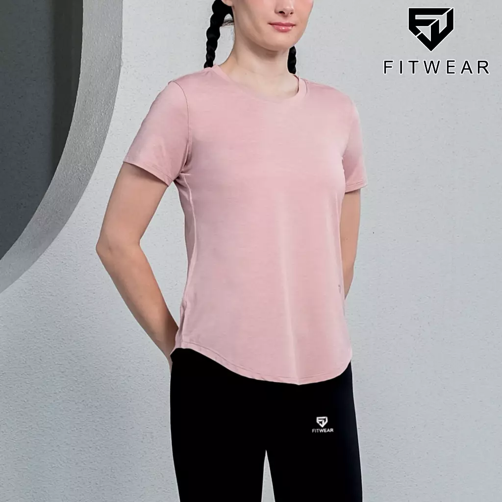 Fitwear - Kaos Olahraga Wanita FITWEAR DRYFIT OVERSIZE PENNY BASIC S/S - DUSTY PINK