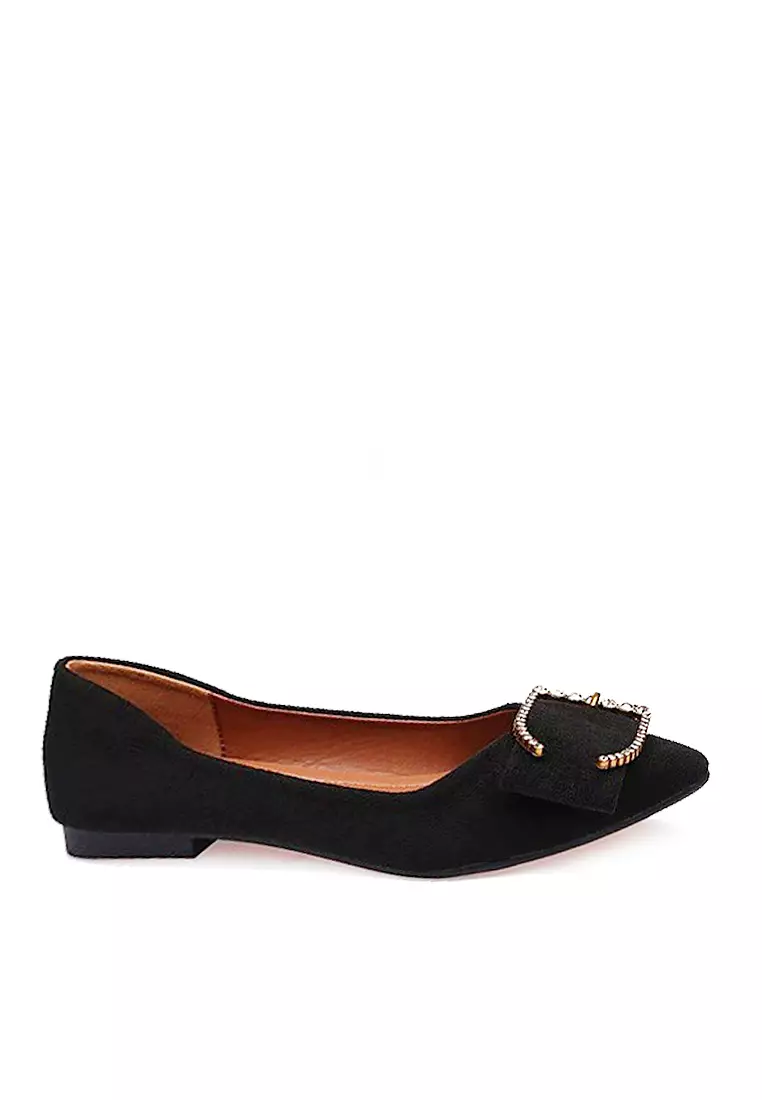 Discount on Twenty Eight Shoes  shoes - SKU: VANSA Rhinestone Metal Buckle Low Heel Shoes VSW-F1688-18