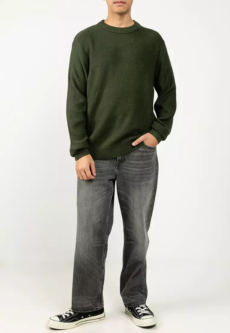 Knit Crew Neck Sweatshirt