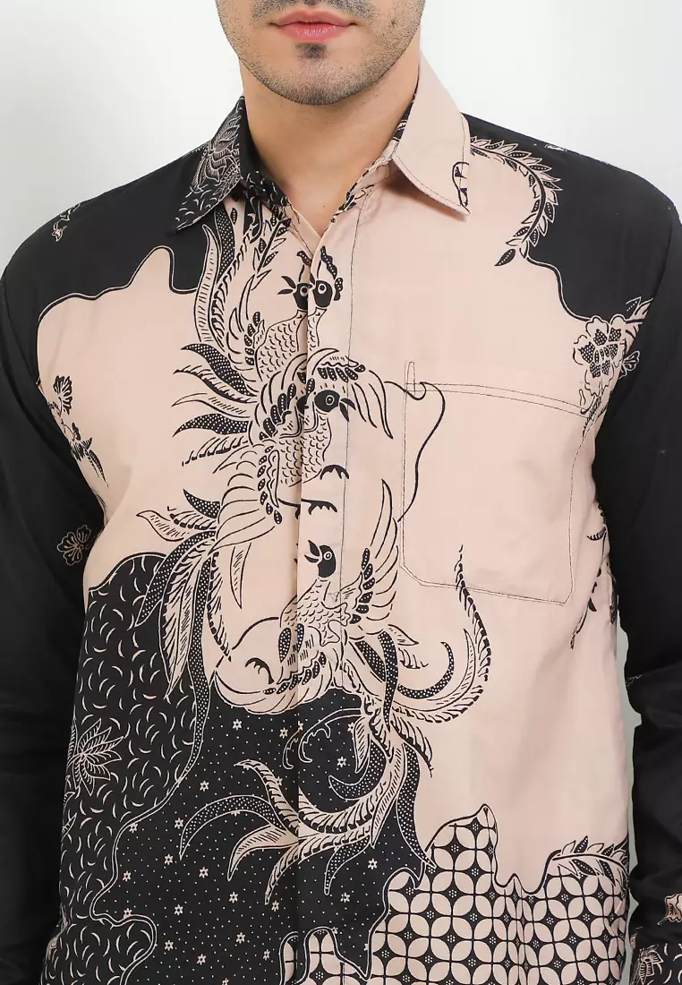 Asmaralaya Kemeja Batik Exclusive Premium Pria Casual Modern Lengan Panjang