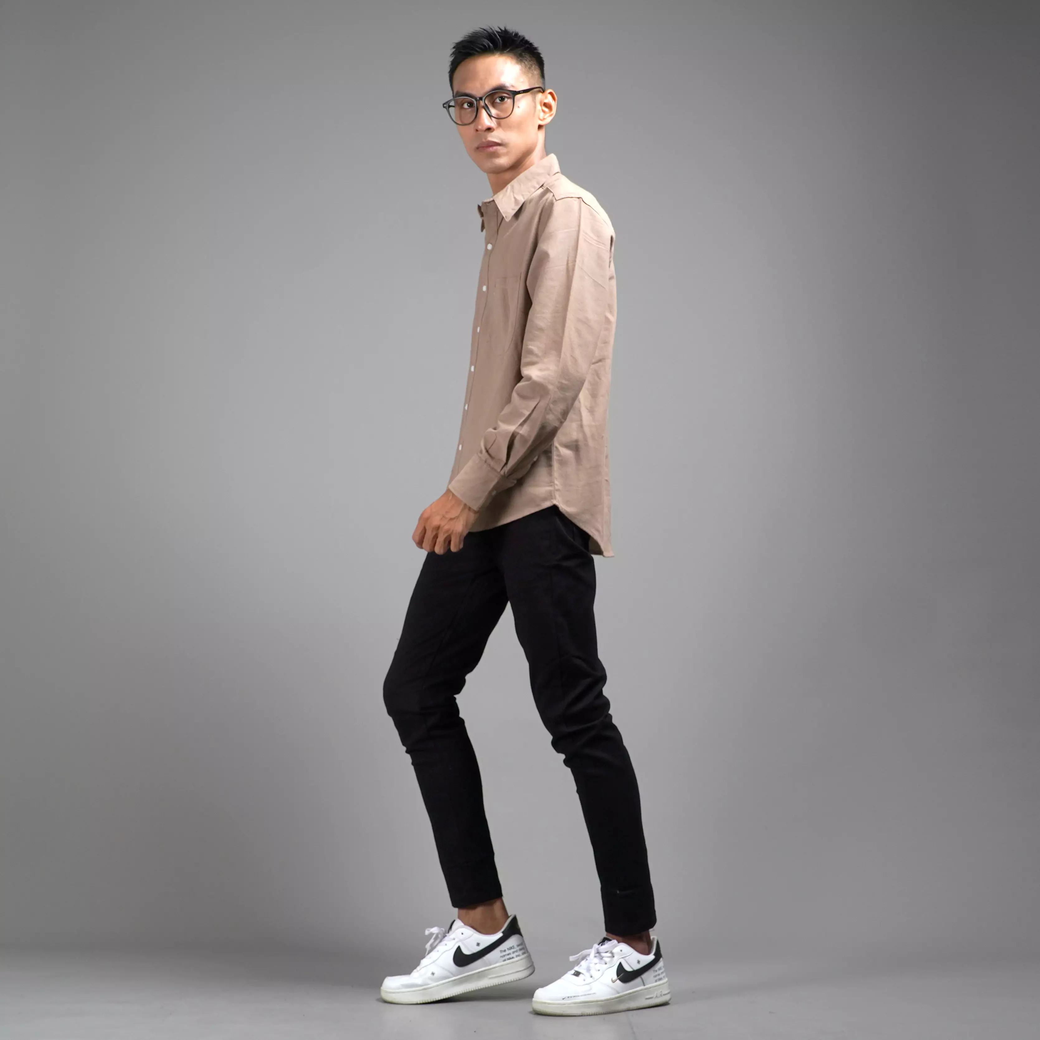 FERNANDO Kemeja Long Sleeve Shirt Kemeja Linen Pria - COKSU