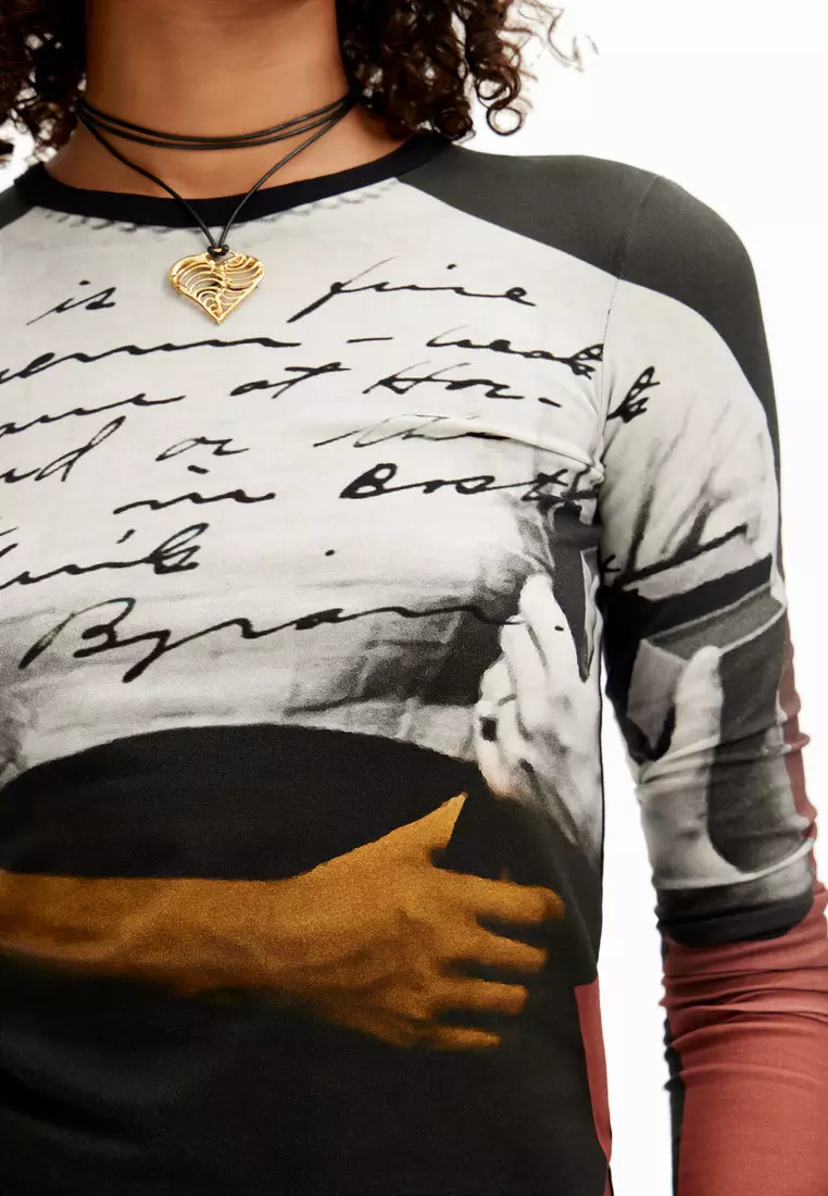 Desigual Woman Written Body T-shirt.