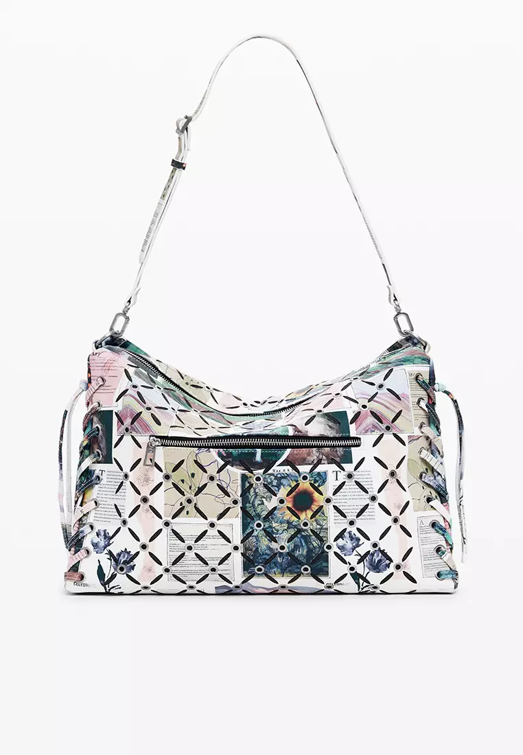 Medium Collage perforated crossbody bag