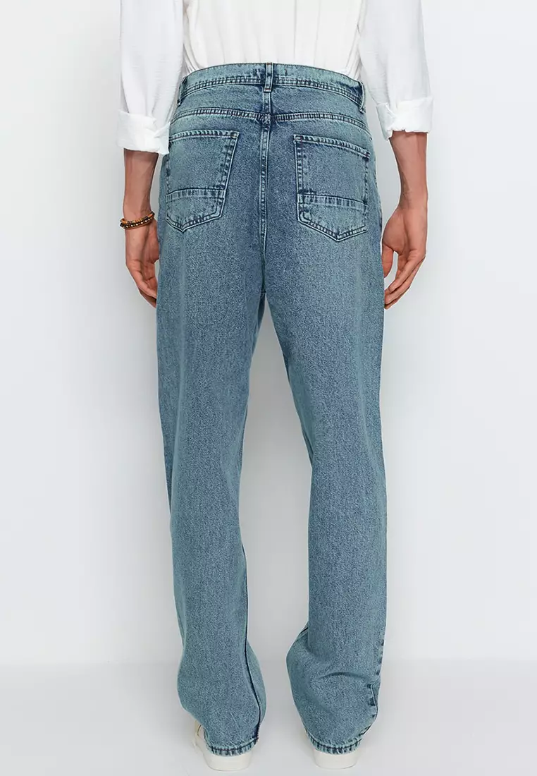 Blue Wide Leg Jeans, Denim