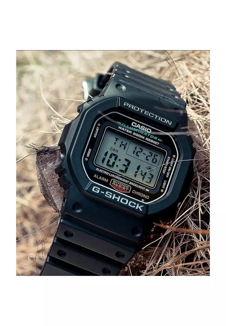 DW-5600E-1V Men Digital Watch Black Resin Band