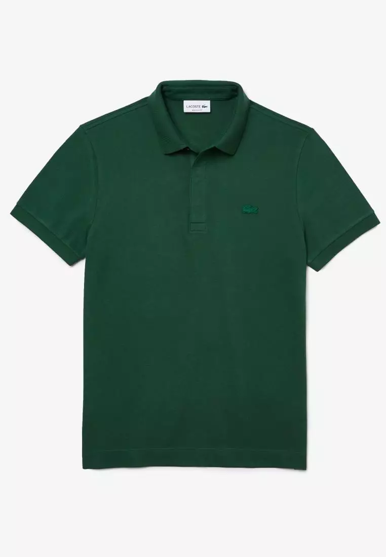 Men's Lacoste Paris Polo Shirt Regular Fit Stretch Cotton Piqué
