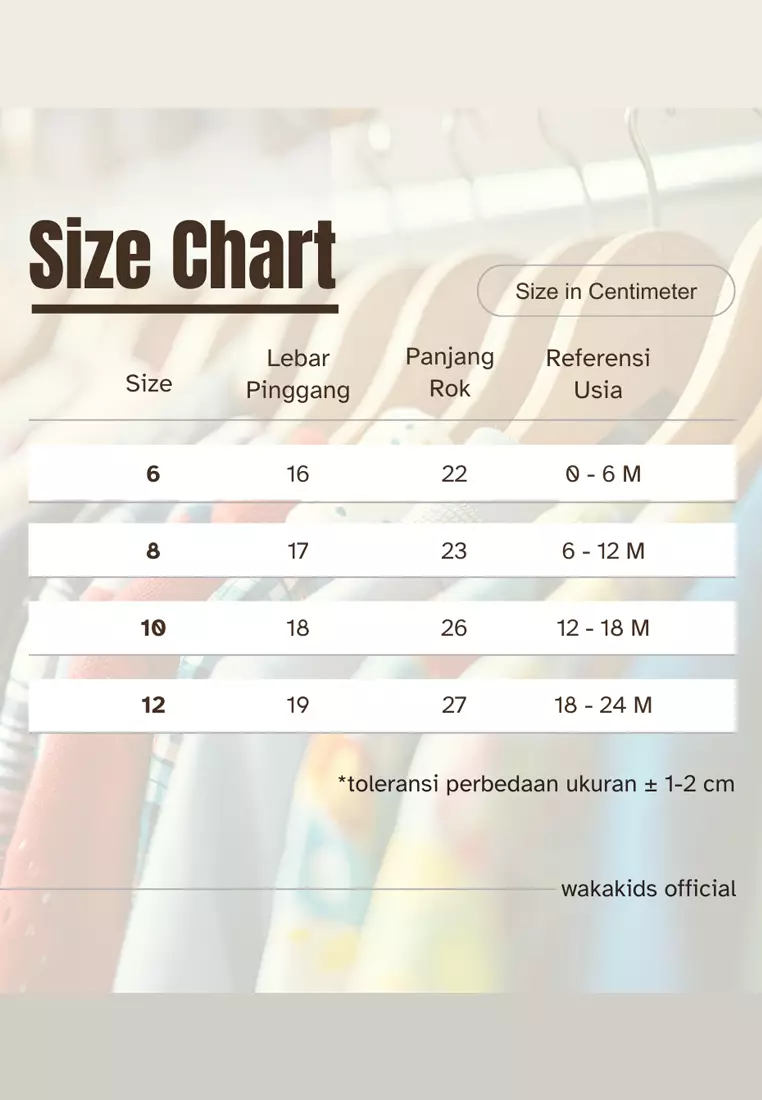 Wakakids Rok Jeans Anak Perempuan Mini Denim Tutu Ruffle Mix Motif Abstrak 050 Venrc