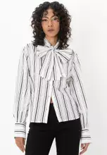 Cloud Dancer/Stripes: Black