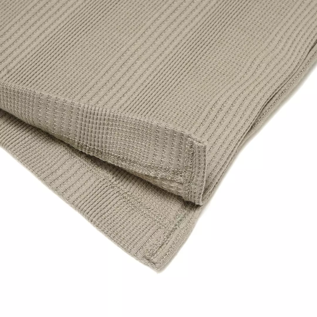 Vertical Waffle Texture Short Sleeve Shirt Olive