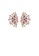 Glamorousky pink Fashion and Elegant Plated Gold Flower Stud Earrings with Pink Cubic Zirconia F4A6BAC119B9FDGS_1